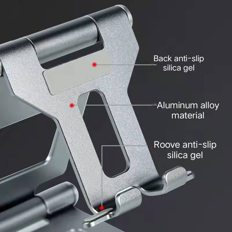 Νέο τηλέφωνο δισκίο Universal Desktop Bracket Βολικό κράμα αλουμινίου πτυσσόμενο τηλεφωνικό βραχίονα